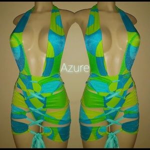 2 piece set ( one piece bikini and cover up) 55$